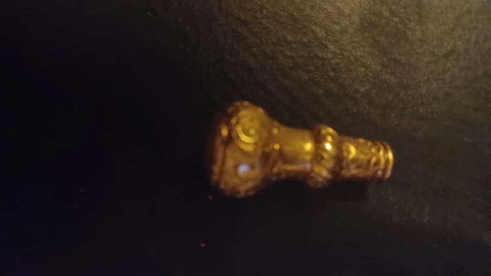 Antique Petite 14K Yellow Rolled? Gold Weighted Handle for Walking Stick - Image 1 of 1