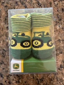 John Deere Baby Booties Newborn 0-6 Months New - Picture 1 of 3