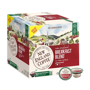 Breakfast Blend Medium Roast Single Serve Pods, 32Ct Box (Pack of 1) - Picture 1 of 12