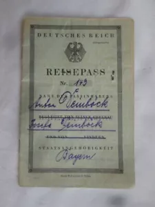 Ausweis - Reisepass - Deutsches Reich - Er + Sie - Miesbach - Tegernsee - 1928 - Bild 1 von 8
