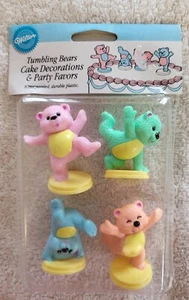 Wilton 1998 Tumbling Bears decoración de pasteles y favores de fiesta - NUEVO - Imagen 1 de 2