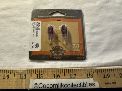 NOS 1 包 复古 Harley Davidson 灯泡楔形红色 75162-00 T-10 12v 19A 高清 — 第 1/4 张图片