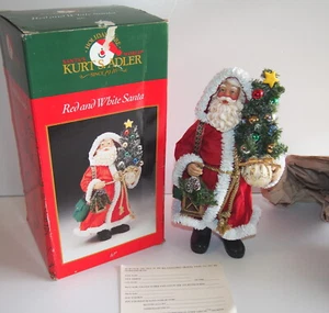 Kurt Adler Santa With Tree W1831 Fabriche Collectible Series Christmas Figure 98 - Picture 1 of 10