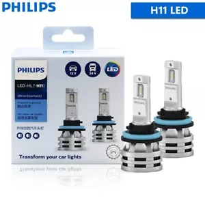 Philips Ultinon Essential G2 LED H11 6500K White Car Head Light Auto Bulbs, Pair - Picture 1 of 7