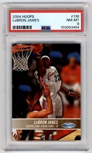 2004 Hoops Lebron James #136 PSA 8 Cleveland Cavaliers - Picture 1 of 2