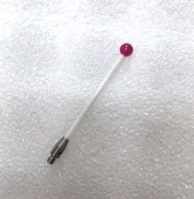Cmm Touch Probe Stylus Ceramic Stem M3 Thread 4mm Ruby Tip 40mm Long A-5004-0154 - Image 1 of 3