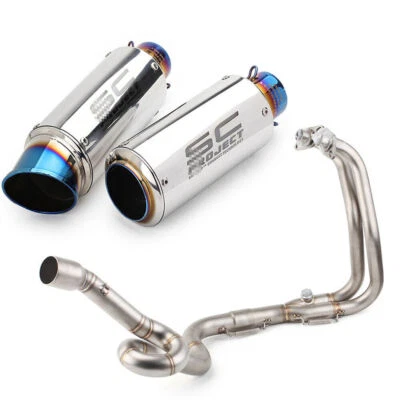 Tubo de escape de cabezal de escape para motocicleta Kawasaki Z250 Z300 Ninja 250 300 Foto 1 de 4