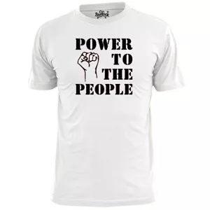Mens Power To The People Fist T Shirt Revolution Unity - Picture 1 of 3