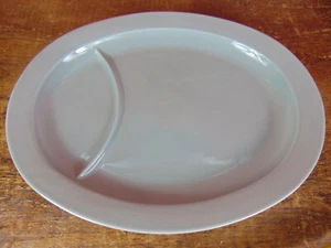 Hall China 2169 Mitte des Jahrhunderts geteilt groß geteilt Servierplatte 15" mal 12" GRAU - Bild 1 von 9