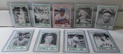 Baseball's Greatest Hitters 1982 TCMA Lot 9 #13, 28, 32, 35, 36, 38, 41, 44, 45 - Image 1 of 2