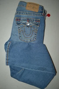 True Religion Girl's Big T Skinny Pocket Flaps Blue Denim Jeans Sz 14 - Picture 1 of 12