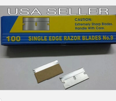 100 Single Edge Razor Blades Box Cutter Scraper Tool Sharp Diamond Brand NEW