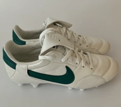 Футбольные бутсы Nike мужские 5/женские 6,5 Premier 3 прочные наземные белые/зеленые HM0265-102 - Изображение 1 из 4