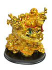 Feng Shui Laughing Buddha | Happy Man Sitting On Dragon Tortoise (Height 12 Cms)