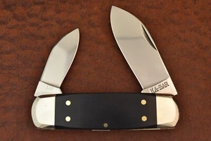 KABAR MADE IN USA SMOOTH BLACK DELRIN JUMBO ELEPHANT TOENAIL KNIFE 1986 (21552) - Picture 1 of 8