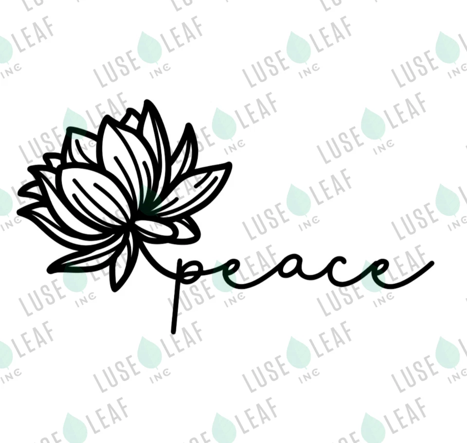 Adesivo adesivo de vinil Peace Lotus barco, carro, veículo, lírio tumbler - Imagem 1 de 1