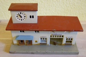 Vintage Kibri H0 Made in US Zone juguete de hojalata estación edificio de estación - Imagen 1 de 13