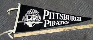 vintage 1960s Pittsburgh Pirates MLB Baseball team 28 x 11 Felt Pennant old logo
