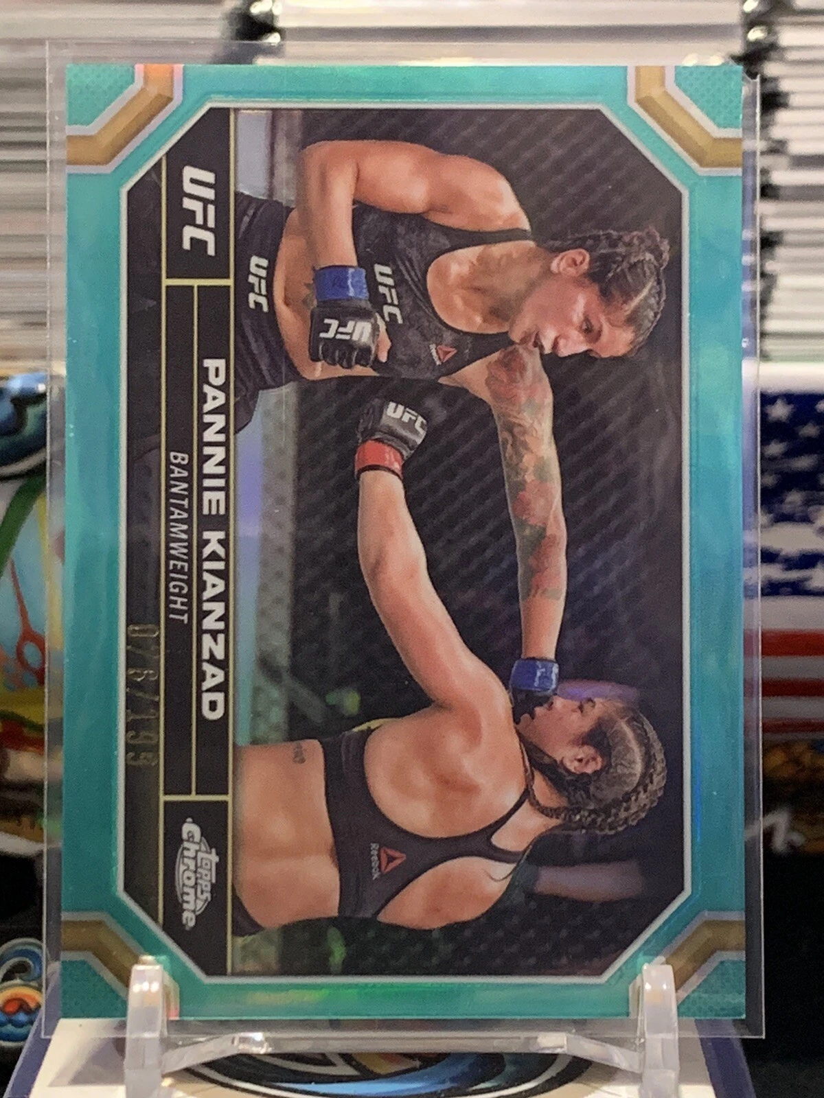 2024 Topps Chrome UFC Pannie Kianzad #152 Aqua Refractor /199 TZ