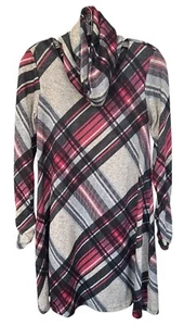 Madison Leigh Women's Plaid Dress w/ Matching Scarf Long Sleeve Size 6 Multi - Picture 1 of 8