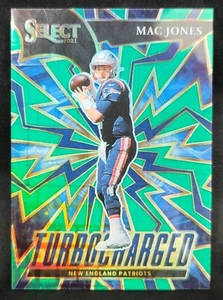2021 Panini Select Football Mac Jones Turbocharged Green Pandora /5 Rookie Card - Picture 1 of 7