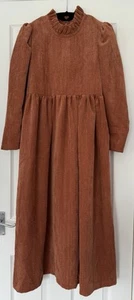 Johanna Sands Caramel Rust Jumbo Cord Rosa Dress -Size 6 (Oversized Fit) - Picture 1 of 10