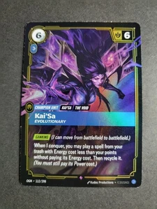Kai'Sa - Evolutionary (Foil) 112/298 Rare Riftbound Origins - Picture 1 of 2