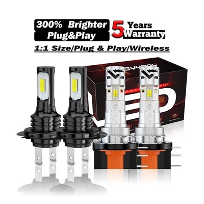 Kit de faros LED H7+H15 bombillas para Mercedes-Benz CLA250 2014 2015 2016 2019 Foto 1 de 4