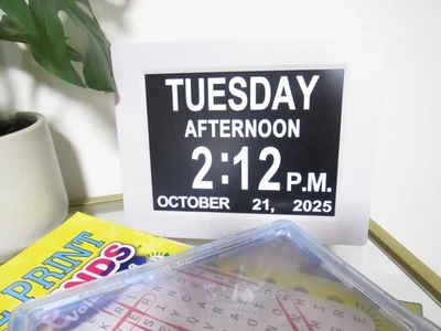 LG Screen  7" Dementia Clock Seniors Impaired Vision Alzheimers Digital Calendar - Image 1 of 4