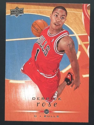 Juego de equipo de cubierta superior Derrick Rose RC #12 Bulls UD SSP 2008 raro difícil de encontrar novato 08-09 Foto 1 de 2