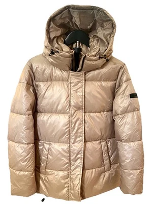 Chaqueta acolchada con capucha Two by VINCE CAMUTO para mujer - tostada/(dorada champán) talla pequeña Foto 1 de 4