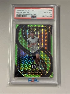 2024-25 Select Premier League Mikey Moore Green Fluorescent /125 Psa 10 - Picture 1 of 2