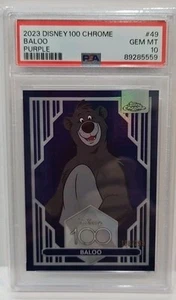 2023 Topps Chrome Disney Baloo 49 Purple /299 PSA 10 - Picture 1 of 2