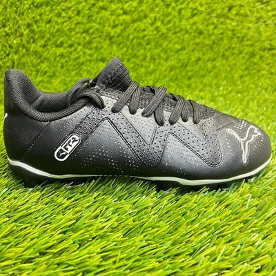 Puma Future Play FG Boys Size 12.5C Black White Running Outdoor Soccer Cleats - Image 1 of 4