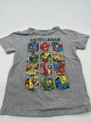 Camiseta DC Liga de la Justicia Jóvenes Niños Talla 6 Estampado Gráfico Gris��..#31172 Foto 1 de 4