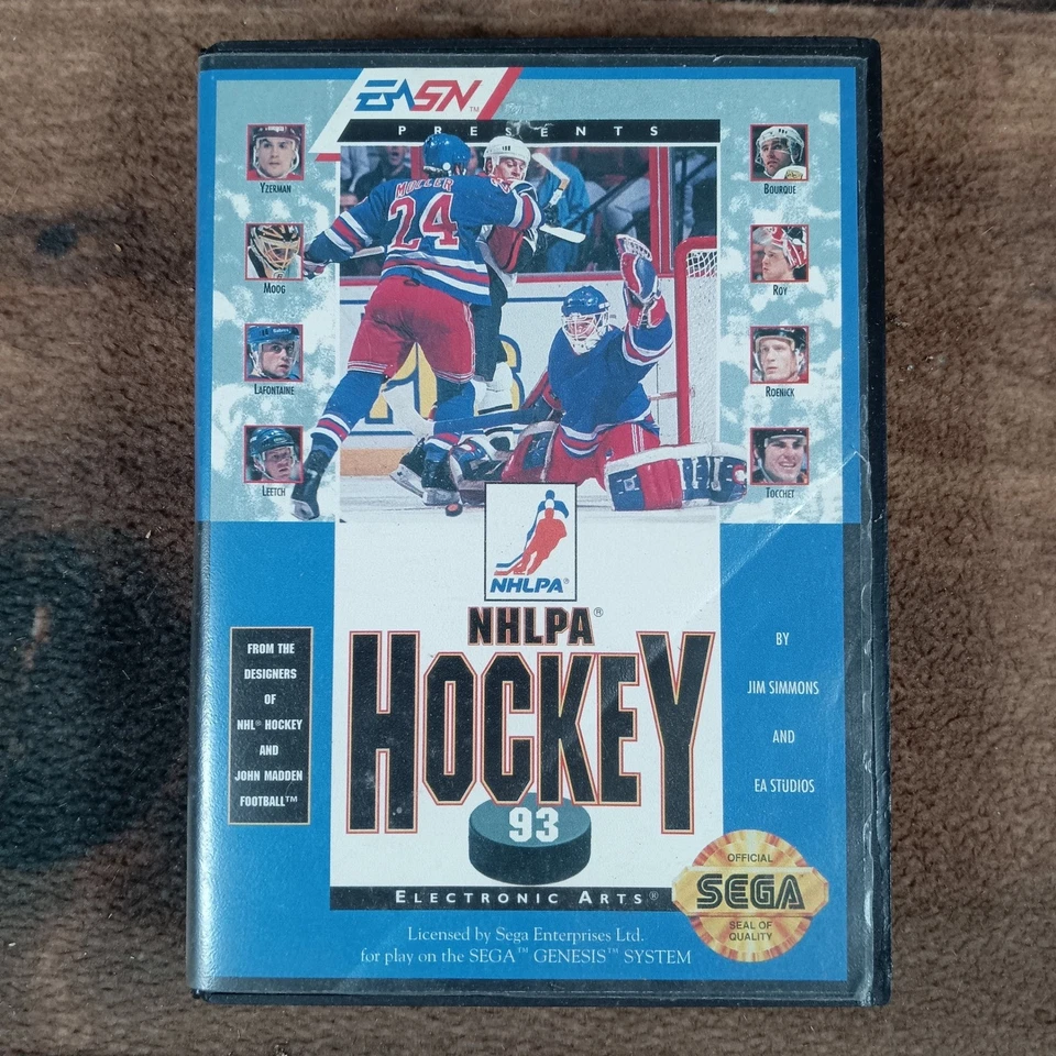 NHLPA Hockey 93 Sega Genesis EA Sports 16 Bit Cartridge and Case Complete - Image 1 of 4