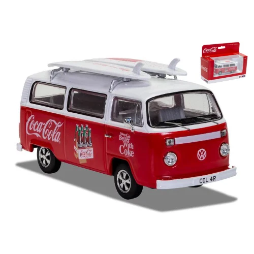 1/43 CORGI - VOLKSWAGEN - T1 MINIBUS COCA-COLA WITH SURFBOARD 1961 CC02746