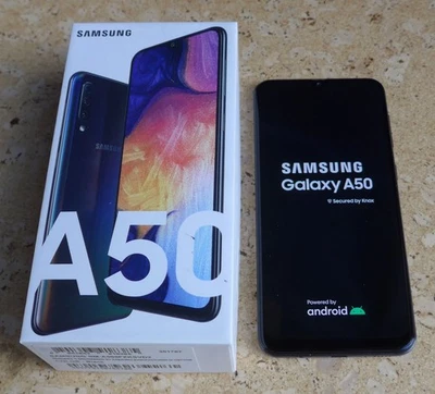 Samsung Galaxy A50 Dual SIM 128GB 4GB RAM Schwarz OVP ohne SIM Lock - Bild 1 von 4
