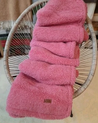 100 % WOLLE Schafwolldecke Merino Plaid  160 x 220 cm Rosa  - Bild 1 von 3