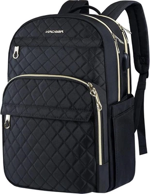Mochila para computadora portátil KROSER para mujer de 15,6 pulgadas elegante mochila de día con carga USB por Foto 1 de 4