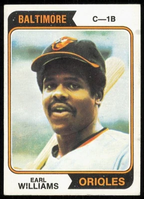 1974 TOPPS EARL WILLIAMS BALTIMORE ORIOLES #375 EX - Image 1 of 2