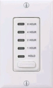 WHF EI220W-1 1/2/4/8 Hour SPST 1800-Watt In-Wall Countdown Timer White Quietcool - Picture 1 of 3