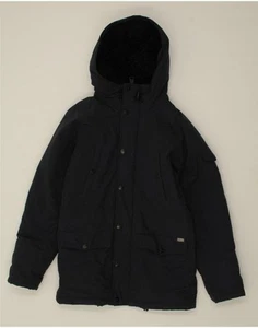 CARHARTT Mens Hooded Windbreaker Jacket UK 34 XS Navy Blue Nylon CD30 - Picture 1 of 3