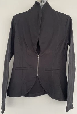 Jaqueta Blazer Converse One Star Feminina Tamanho Médio Preta Algodão Lã - Imagem 1 de 4