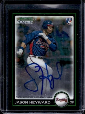 Jason Heyward 2010 Bowman cromo #200 novato en tarjeta automática Foto 1 de 2