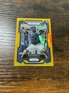 2024 Austin Wells Prizm Rookie RC #193 True GOLD Prizm /10 Yankees SSP - Picture 1 of 2