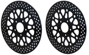 WILWOOD 2000-11 HARLEY DAVIDSON F&R BRAKE ROTORS,BLACK - Picture 1 of 1