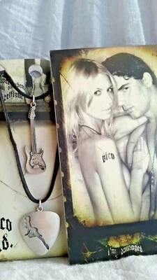 NEW BICO MENS BLACK LEATHER CORD 26" PENDANT MX9 BELLE & BLUES GUITAR NAKED LADY - Image 1 of 4