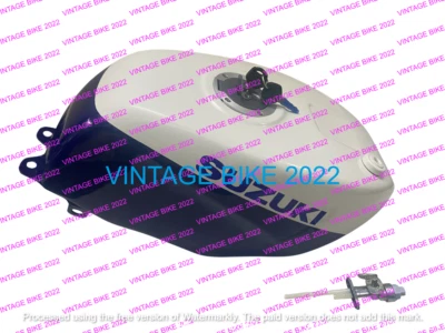 Tanque de gasolina Suzuki RGV250 VJ21 1988-1989 ADEQUADO alumínio azul branco + CAP TAP - Imagem 1 de 4