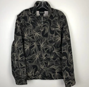 Athleta Odyssey Jacket Full Zip Magnetic Running Workout Pockets Leaf Print XL - Picture 1 of 6